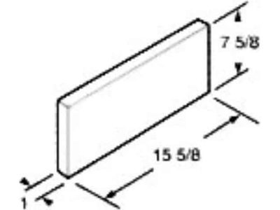 Dimensioned drawing of a 1 inch solid concrete block