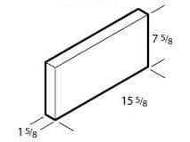 Dimensioned drawing of a 2 inch solid concrete block