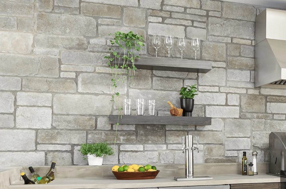 Stone and brick veneer