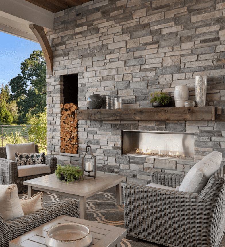 Stone and brick veneer