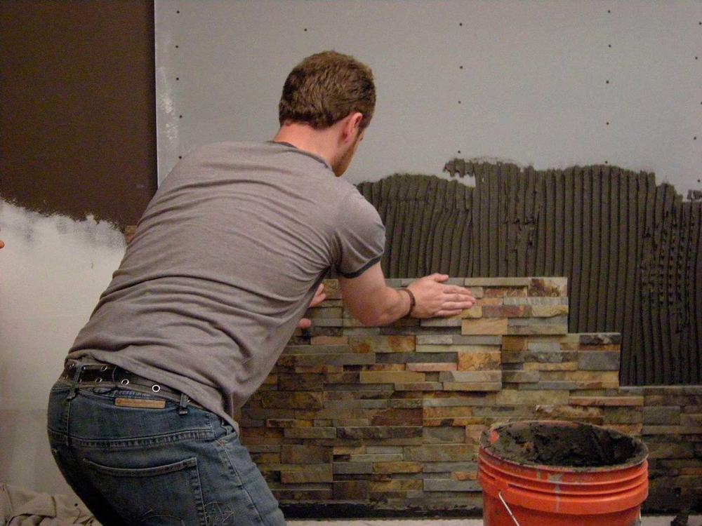 Stone and brick veneer