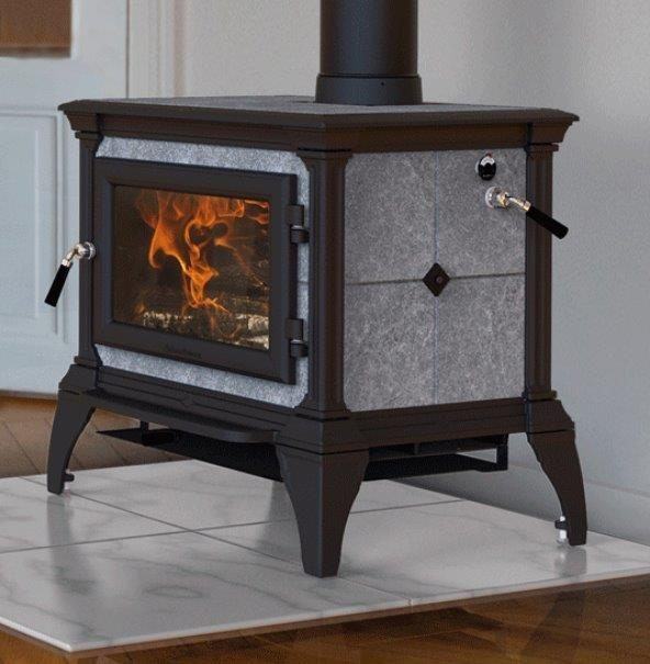 A fireplace installation