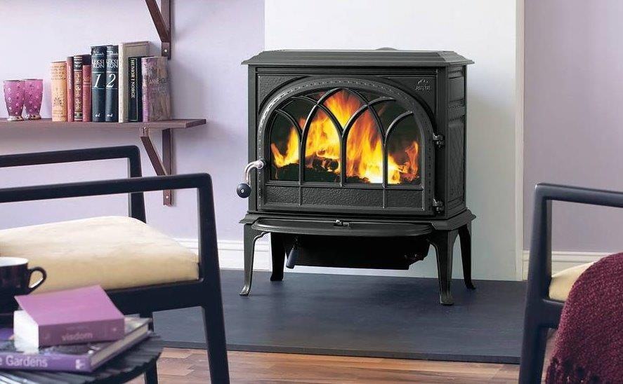 A fireplace installation