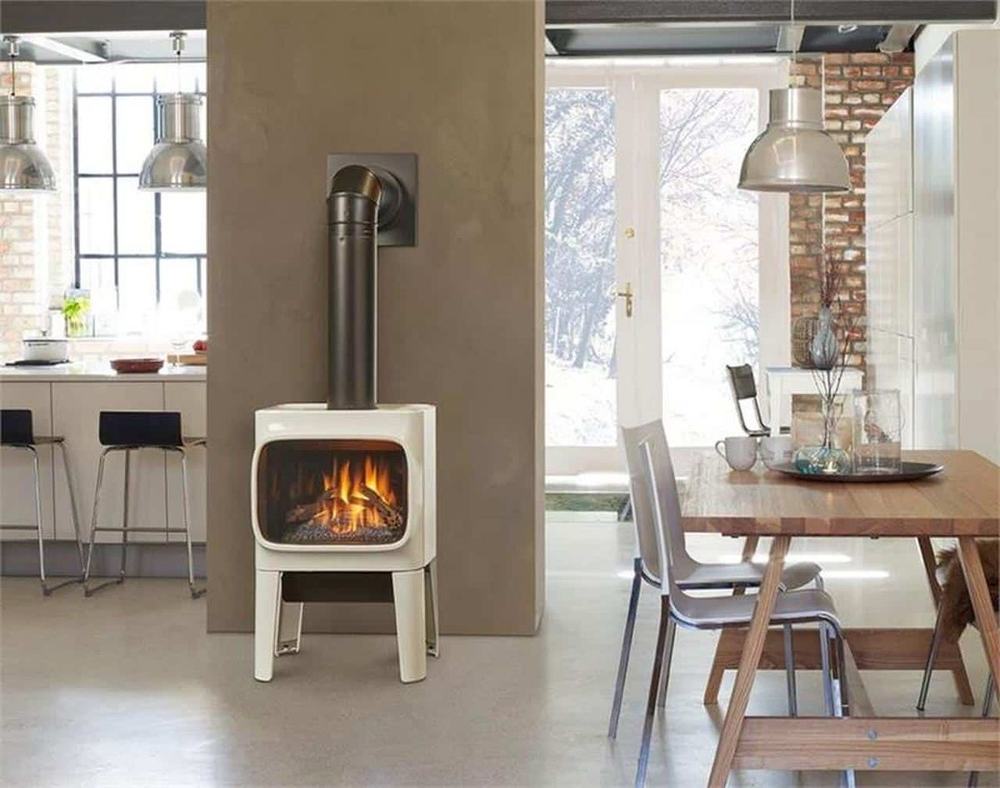 A fireplace installation