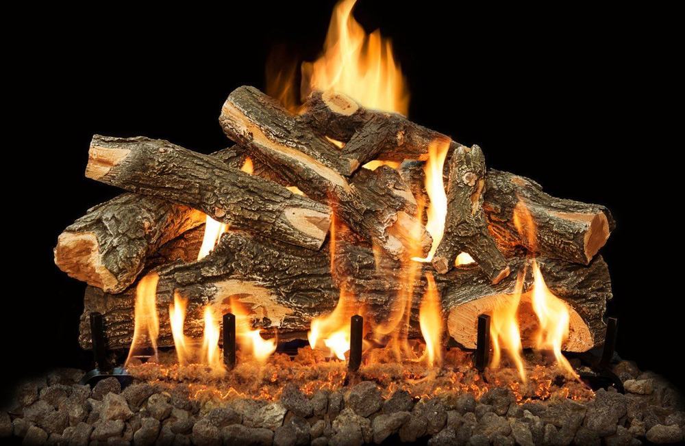 A fireplace installation