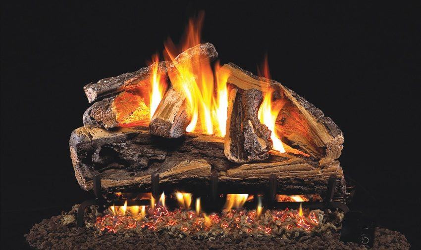 A fireplace installation