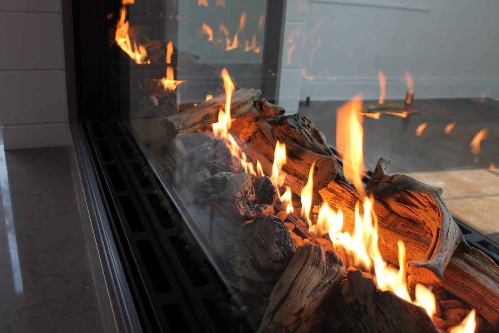 A fireplace