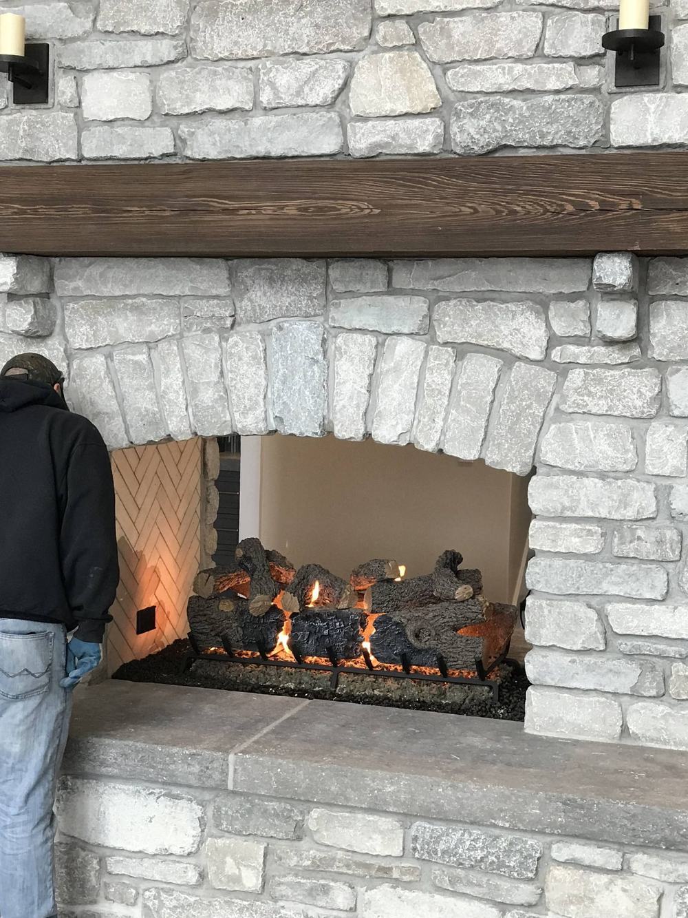 Chimney and fireplace service work