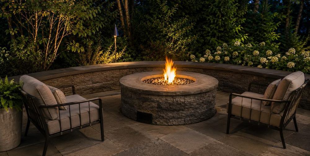 VanderWall Brothers fireplace and stone work