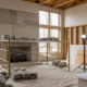 Builder preparing for fireplace installation in a West Michigan home project